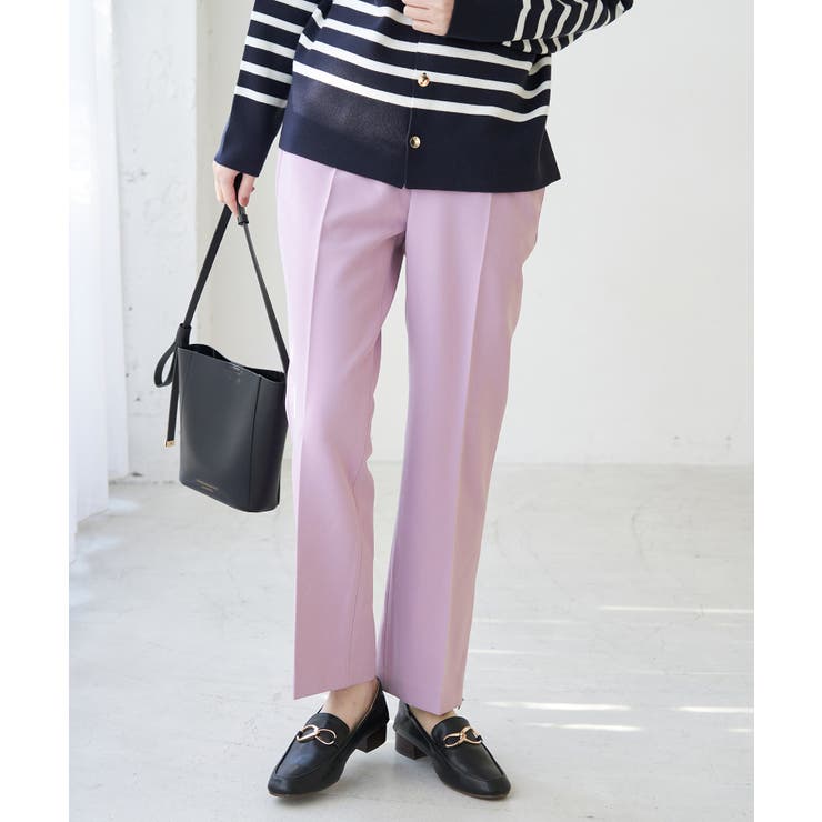 ロペピクニック　【ラク美】ファスナースリットカラーパンツ ROPE' PICNIC（ロペピクニック）の「【ラク美】ファスナー