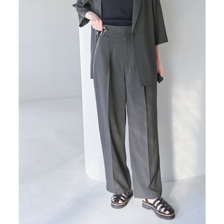 セットアップ対応/麻調シアーハイウエストパンツ[品番：RPCW0035684]｜ROPE'  PICNIC（ロペピクニック）のレディースファッション通販｜SHOPLIST（ショップリスト）