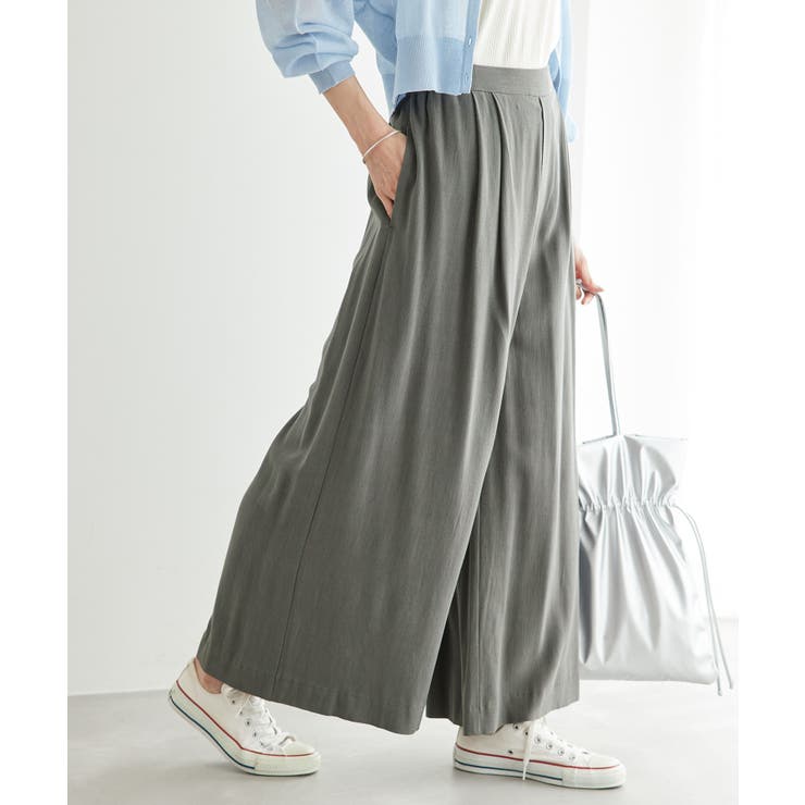 レーヨン麻混イージーワイドパンツ | ROPE' PICNIC | 詳細画像1 