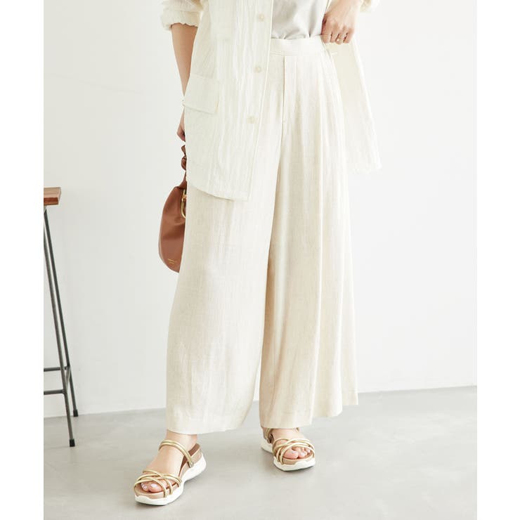 レーヨン麻混イージーワイドパンツ | ROPE' PICNIC | 詳細画像15 