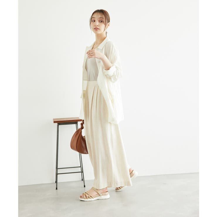 レーヨン麻混イージーワイドパンツ | ROPE' PICNIC | 詳細画像22 