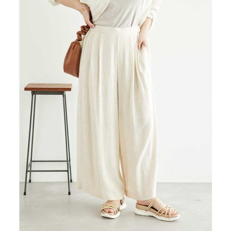 レーヨン麻混イージーワイドパンツ | ROPE' PICNIC | 詳細画像24 