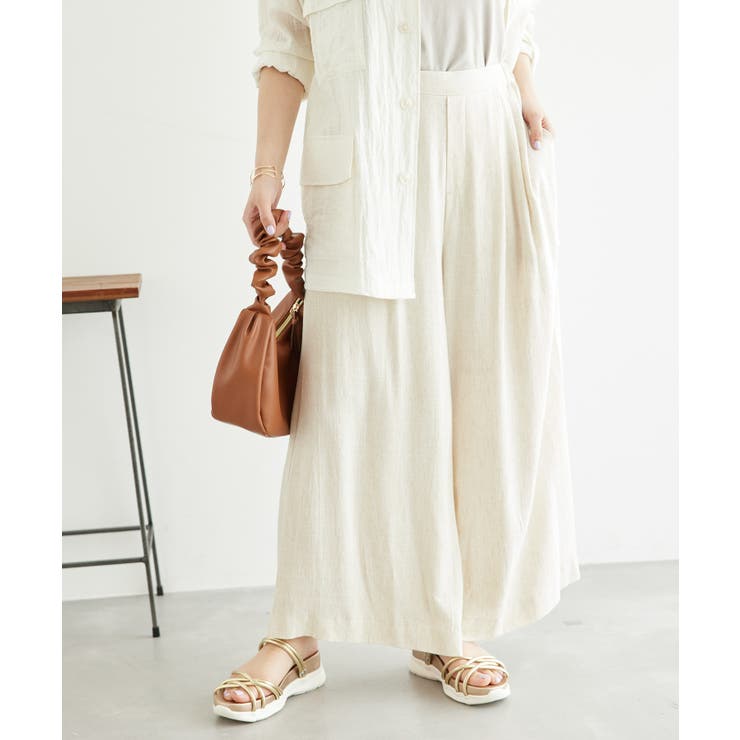 レーヨン麻混イージーワイドパンツ | ROPE' PICNIC | 詳細画像25 