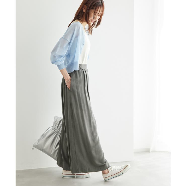 レーヨン麻混イージーワイドパンツ | ROPE' PICNIC | 詳細画像4 