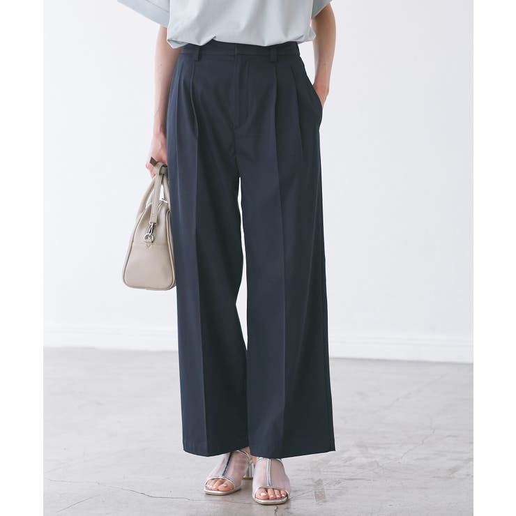 ネイビー(40) | 【3サイズ展開】チノライクタックパンツ | ROPE' PICNIC