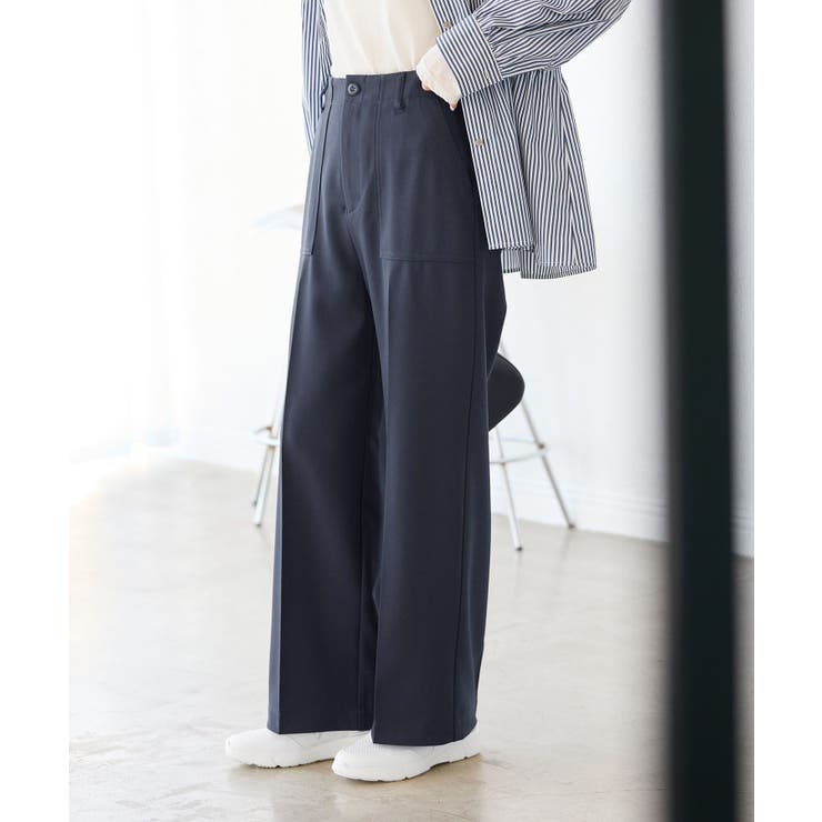 ネイビー(40) | 【3サイズ展開】ベイカーパンツ/防シワ・マシンウォッシャブル | ROPE' PICNIC
