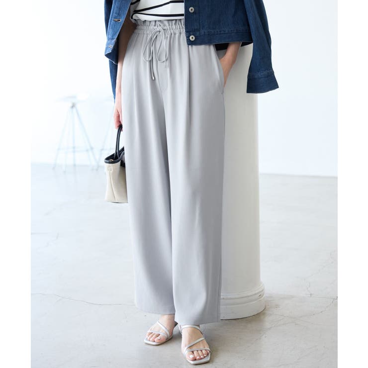 サックス(48) | 【3サイズ展開】ステファニージョガーイージーワイドパンツ | ROPE' PICNIC