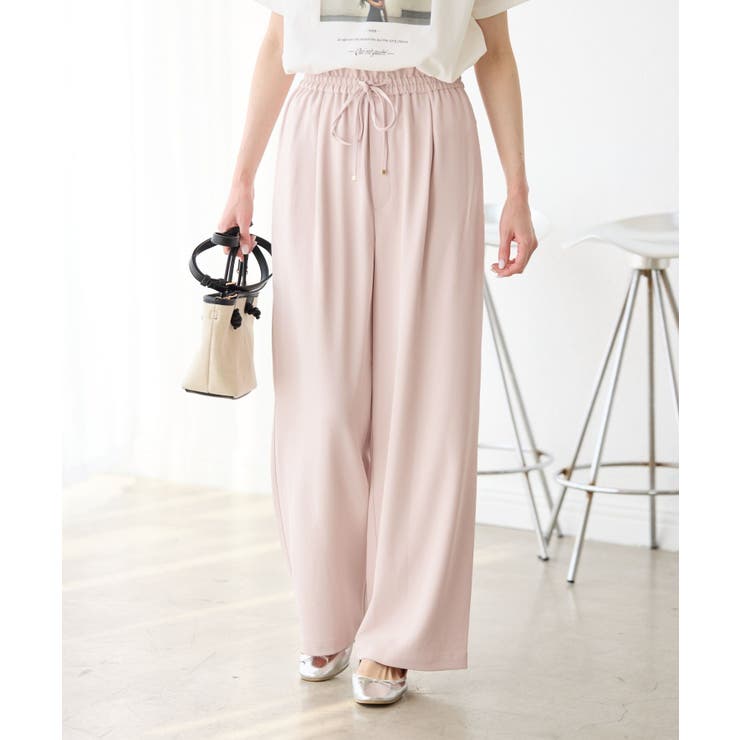 ピンク(63) | 【3サイズ展開】ステファニージョガーイージーワイドパンツ | ROPE' PICNIC