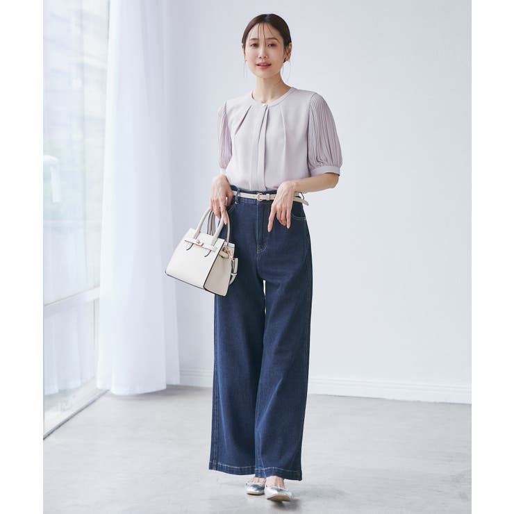【ウエスト革命デニム】ウエストシェイプデニムワイドパンツ | ROPE' PICNIC | 詳細画像10 