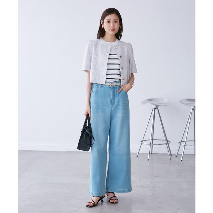 【ウエスト革命デニム】ウエストシェイプデニムワイドパンツ | ROPE' PICNIC | 詳細画像12 