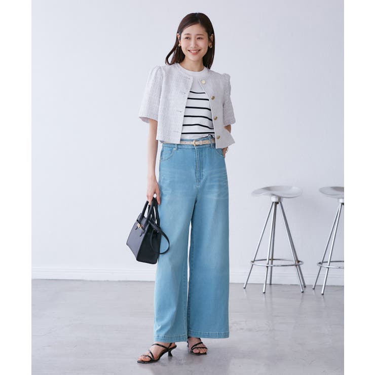 【ウエスト革命デニム】ウエストシェイプデニムワイドパンツ | ROPE' PICNIC | 詳細画像13 