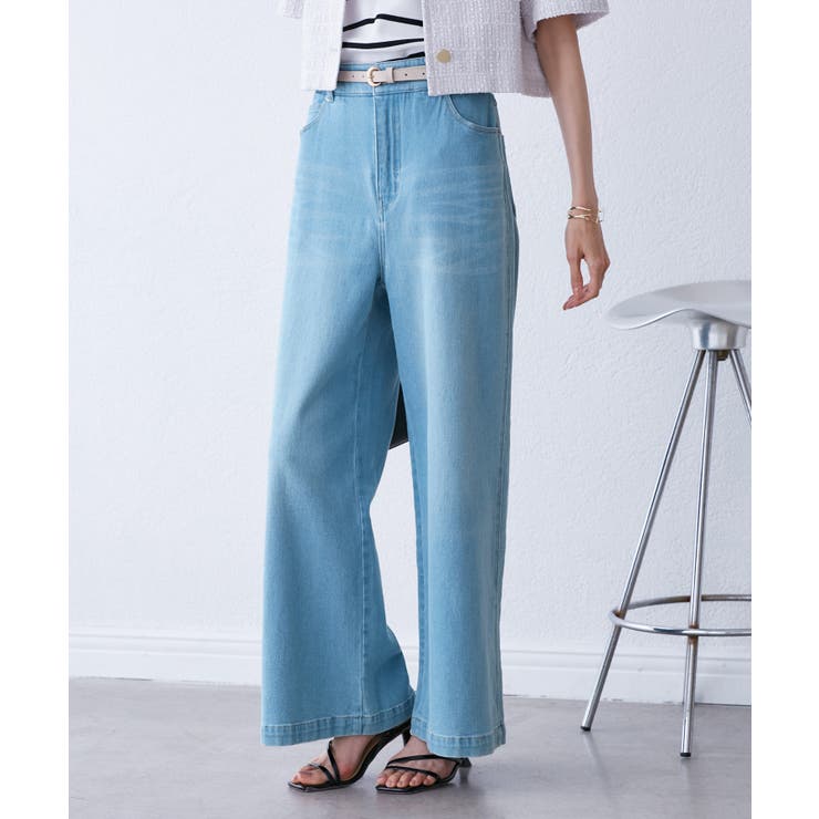 【ウエスト革命デニム】ウエストシェイプデニムワイドパンツ | ROPE' PICNIC | 詳細画像14 