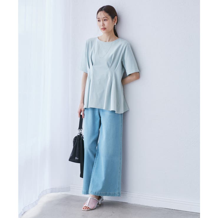 【ウエスト革命デニム】ウエストシェイプデニムワイドパンツ | ROPE' PICNIC | 詳細画像15 