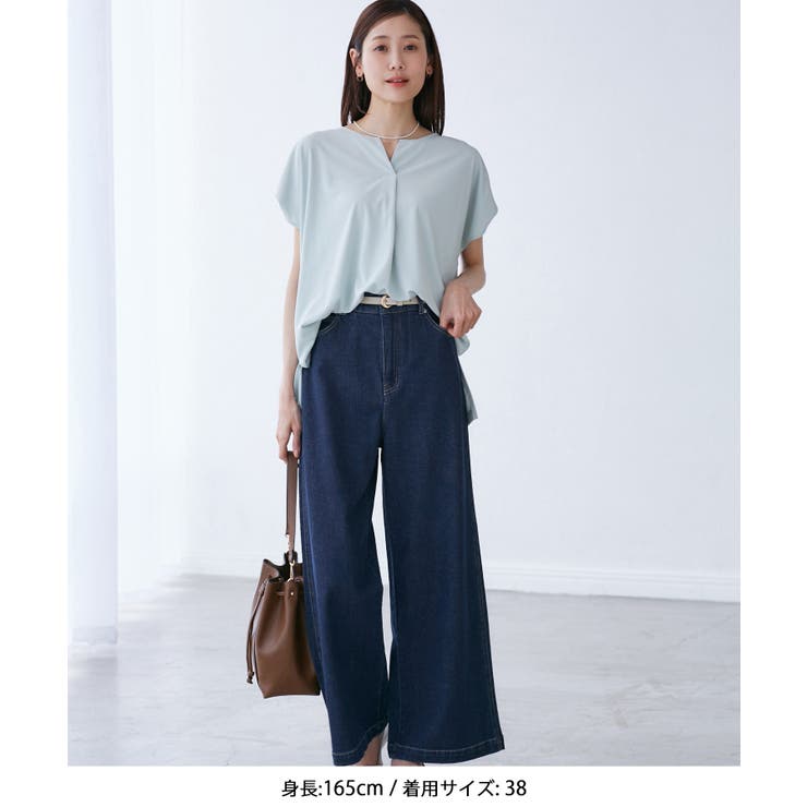 【ウエスト革命デニム】ウエストシェイプデニムワイドパンツ | ROPE' PICNIC | 詳細画像2 