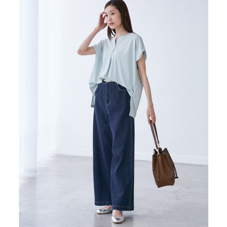 【ウエスト革命デニム】ウエストシェイプデニムワイドパンツ | ROPE' PICNIC | 詳細画像3 