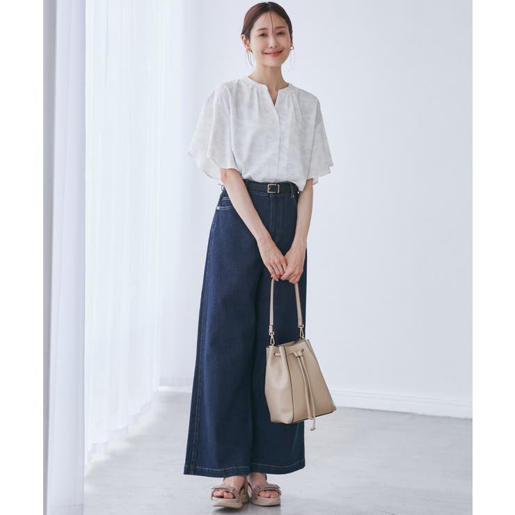 【ウエスト革命デニム】ウエストシェイプデニムワイドパンツ | ROPE' PICNIC | 詳細画像6 