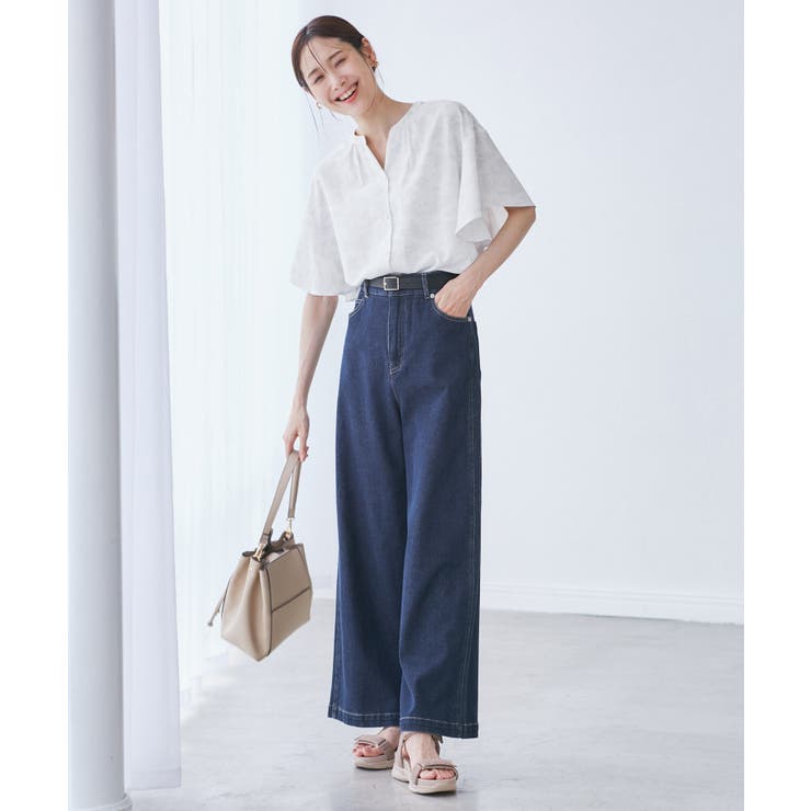 【ウエスト革命デニム】ウエストシェイプデニムワイドパンツ | ROPE' PICNIC | 詳細画像7 