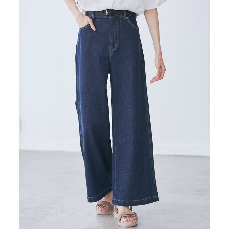 【ウエスト革命デニム】ウエストシェイプデニムワイドパンツ | ROPE' PICNIC | 詳細画像8 