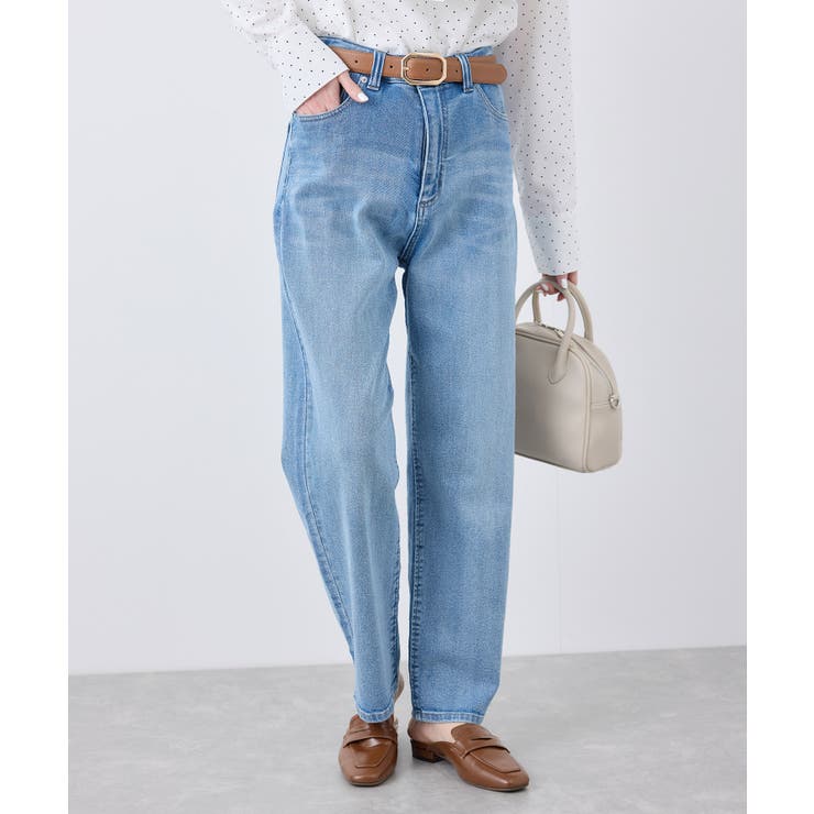 ブルー系(46) | 【ウエスト革命デニム】ウエストシェイプハイライズマムジーンズ | ROPE' PICNIC