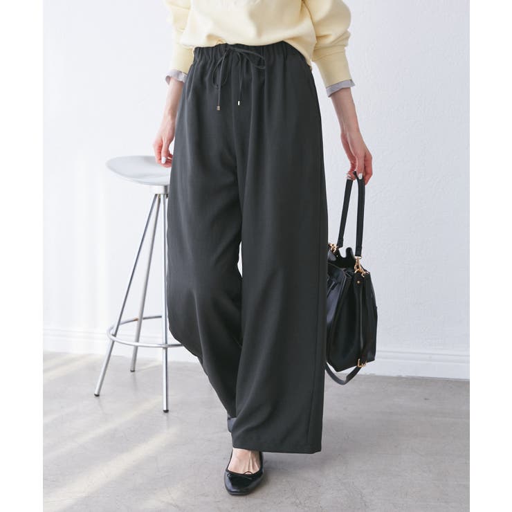 【吸水速乾・防シワ】エフォートレスリラックスイージーワイドパンツ | ROPE' PICNIC | 詳細画像17 