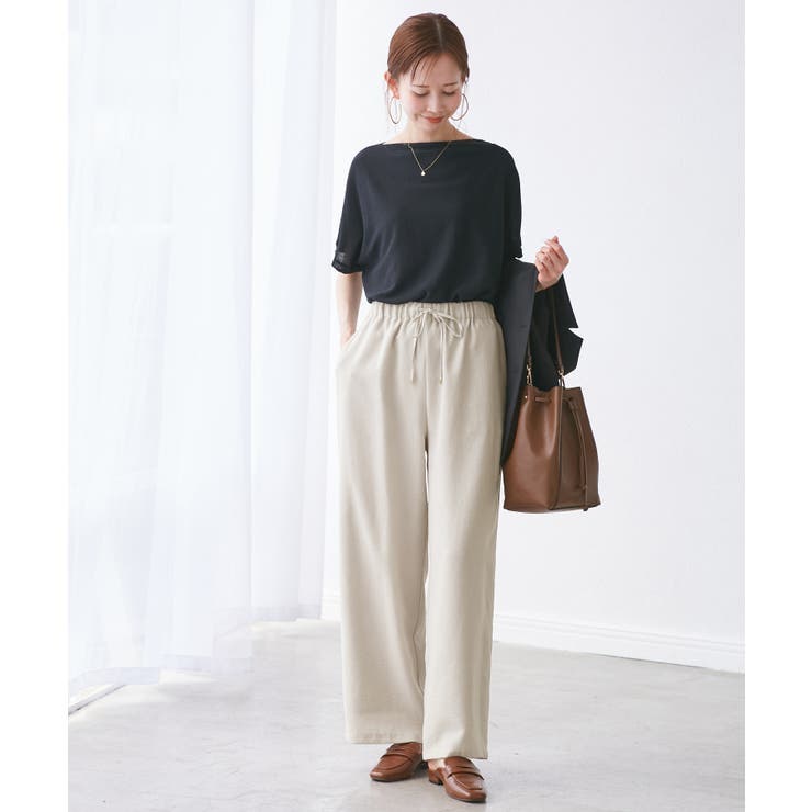 【吸水速乾・防シワ】エフォートレスリラックスイージーワイドパンツ | ROPE' PICNIC | 詳細画像24 