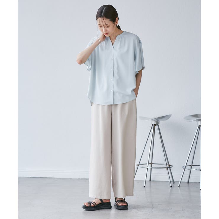 【吸水速乾・防シワ】エフォートレスリラックスイージーワイドパンツ | ROPE' PICNIC | 詳細画像4 