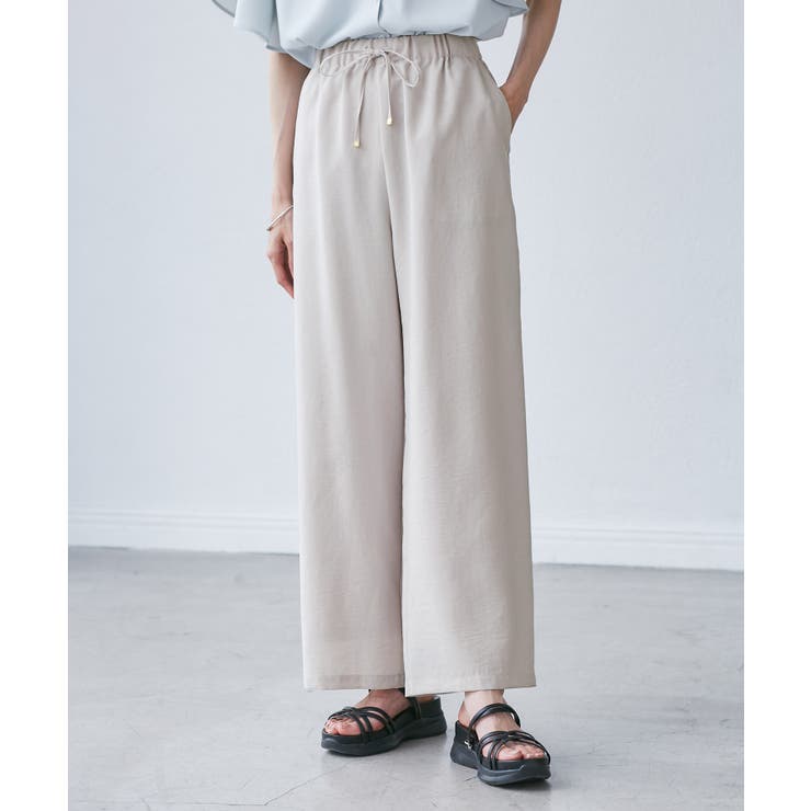 【吸水速乾・防シワ】エフォートレスリラックスイージーワイドパンツ | ROPE' PICNIC | 詳細画像7 