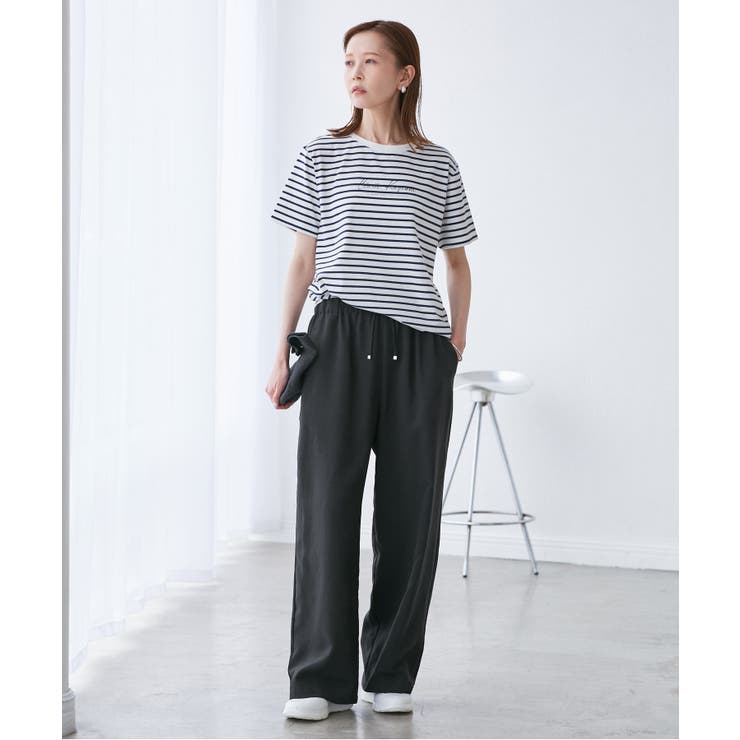 【吸水速乾・防シワ】エフォートレスリラックスイージーワイドパンツ | ROPE' PICNIC | 詳細画像8 