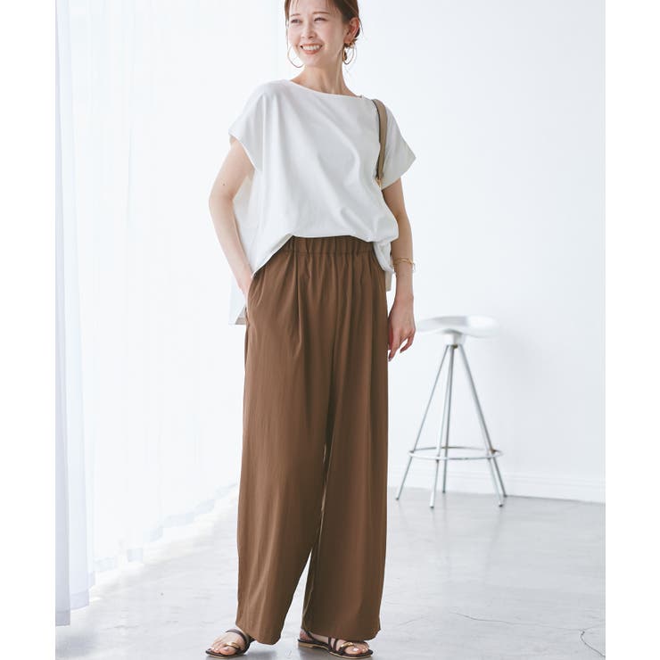【UVカット】レーヨンナイロンイージーワイドパンツ | ROPE' PICNIC | 詳細画像13 