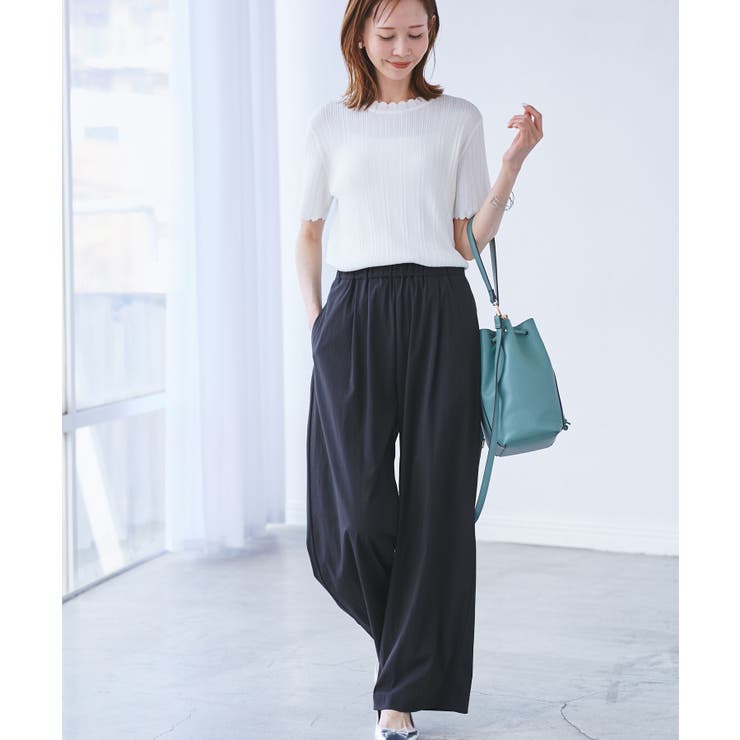 【UVカット】レーヨンナイロンイージーワイドパンツ | ROPE' PICNIC | 詳細画像18 