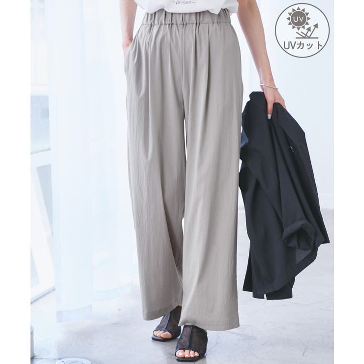 グレーサブ(09) | 【UVカット】レーヨンナイロンイージーワイドパンツ | ROPE' PICNIC
