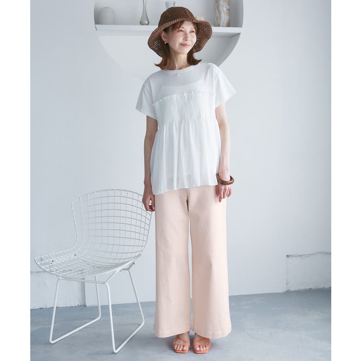 【ウエスト革命デニム】Pinkウエストシェイプワイドデニム | ROPE' PICNIC | 詳細画像2 