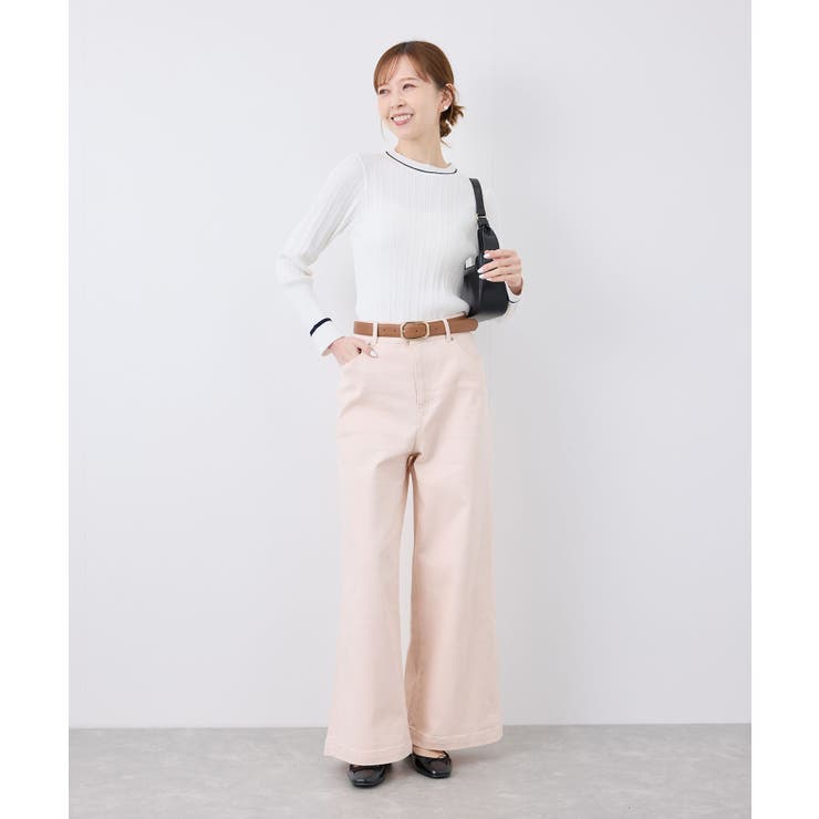 【ウエスト革命デニム】Pinkウエストシェイプワイドデニム | ROPE' PICNIC | 詳細画像6 