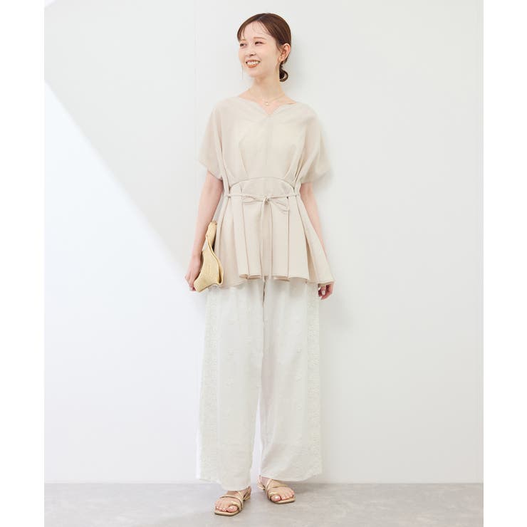 3D刺繍レースワイドパンツ/リンクコーデ | ROPE' PICNIC | 詳細画像22 