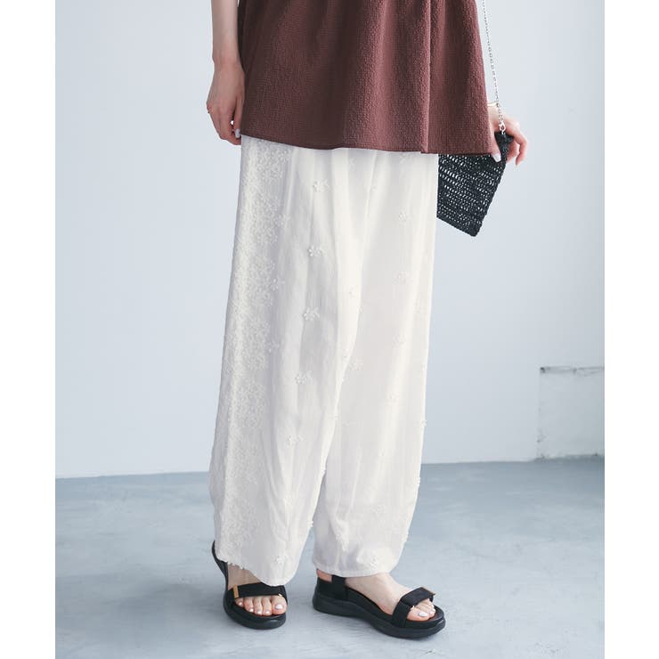 3D刺繍レースワイドパンツ/リンクコーデ | ROPE' PICNIC | 詳細画像4 