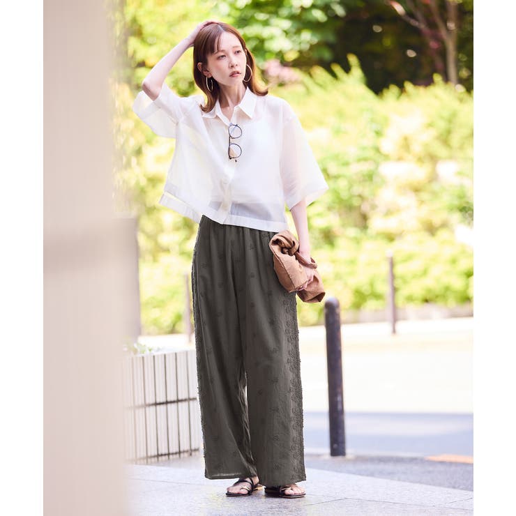 3D刺繍レースワイドパンツ/リンクコーデ | ROPE' PICNIC | 詳細画像8 