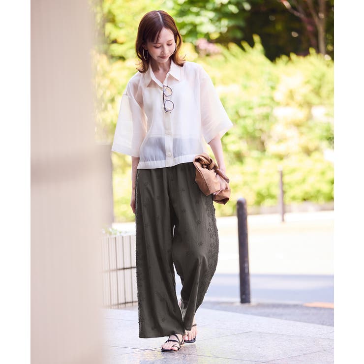 3D刺繍レースワイドパンツ/リンクコーデ | ROPE' PICNIC | 詳細画像9 