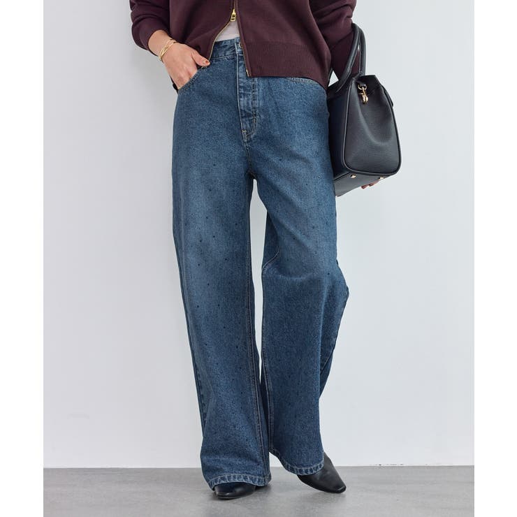 ネイビー(40) | パールキラキラビジューデニム | ROPE' PICNIC