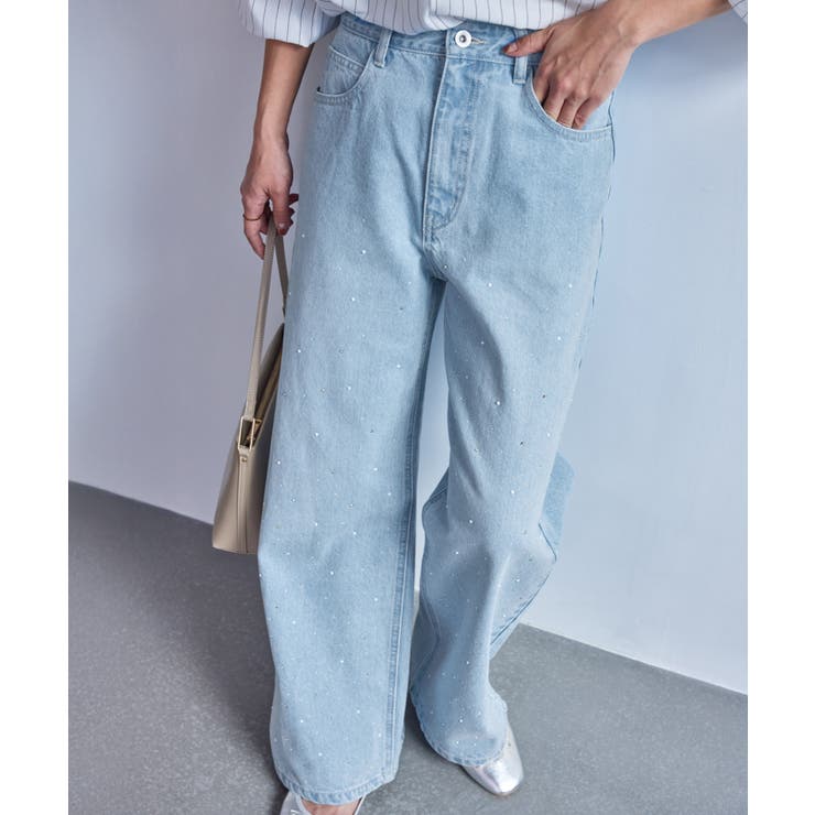 ブルー(44) | パールキラキラビジューデニム | ROPE' PICNIC
