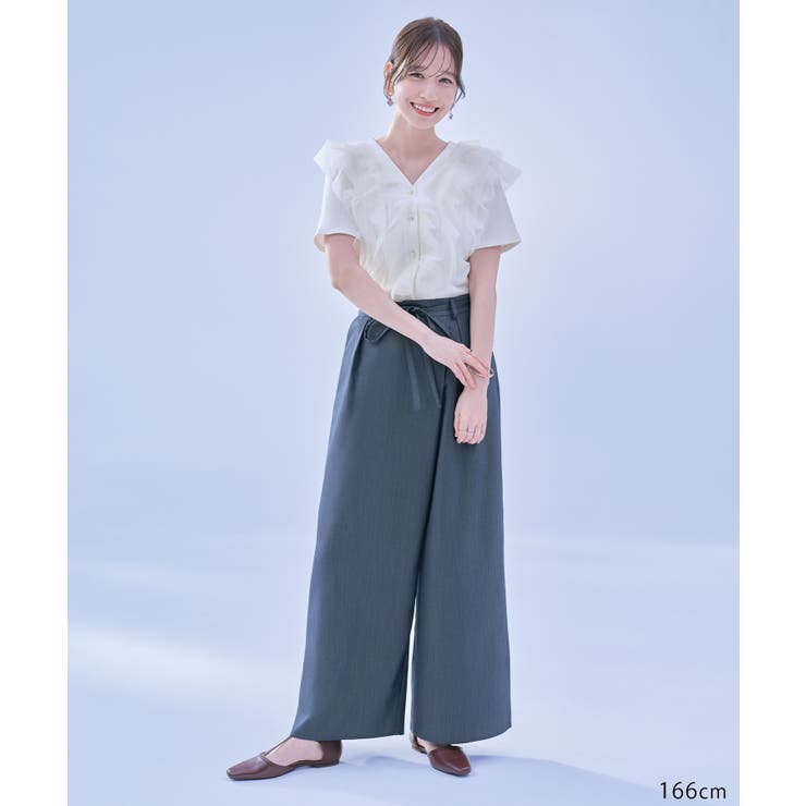 【ちゃんと+かわいい保証】リヨセルシャンブレーラップ風パンツ UVケア 接触冷感 | ROPE' PICNIC | 詳細画像2 