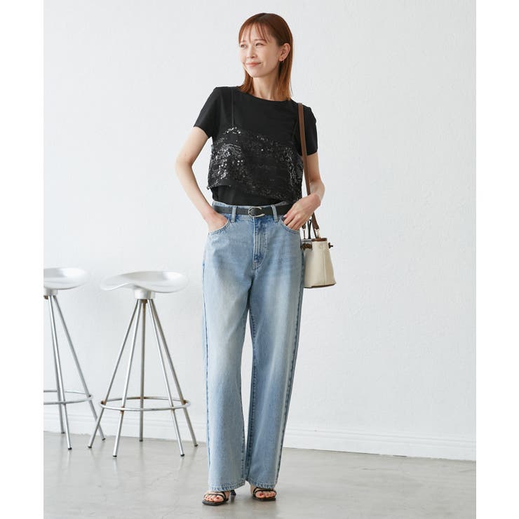 【emur/エミュール】ワイドストレートデニムパンツ | ROPE' PICNIC | 詳細画像4 