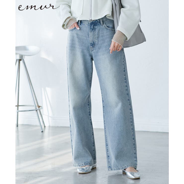 ブルーメイン | 【emur/エミュール】ワイドストレートデニムパンツ | ROPE' PICNIC