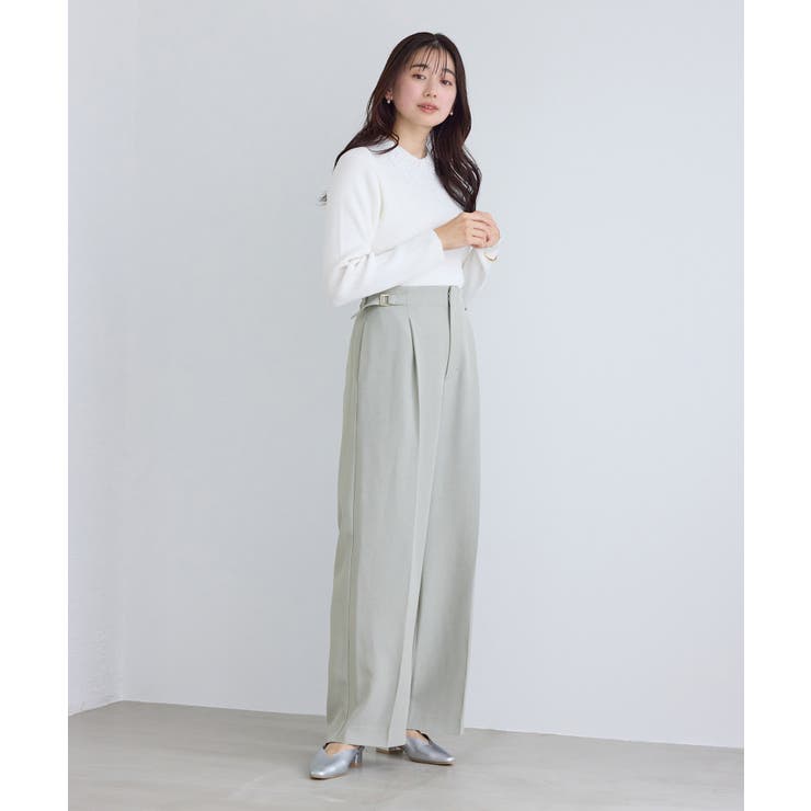 クリアツイルサイドベルトワイドパンツ セレモニー セットアップ対応 | ROPE' PICNIC | 詳細画像19 
