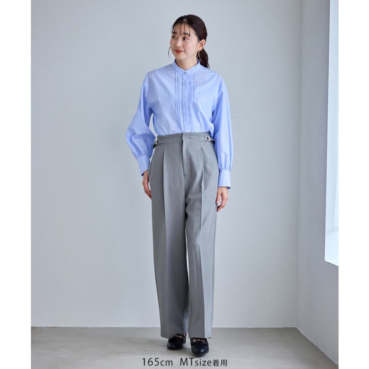 クリアツイルサイドベルトワイドパンツ セレモニー セットアップ対応 | ROPE' PICNIC | 詳細画像2 