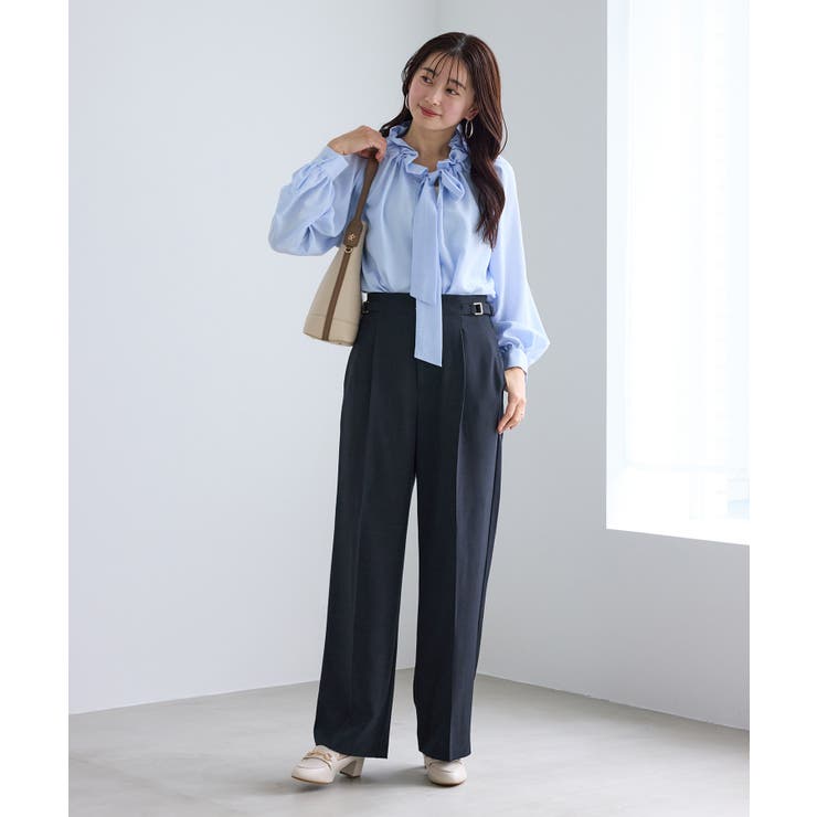 クリアツイルサイドベルトワイドパンツ セレモニー セットアップ対応 | ROPE' PICNIC | 詳細画像24 