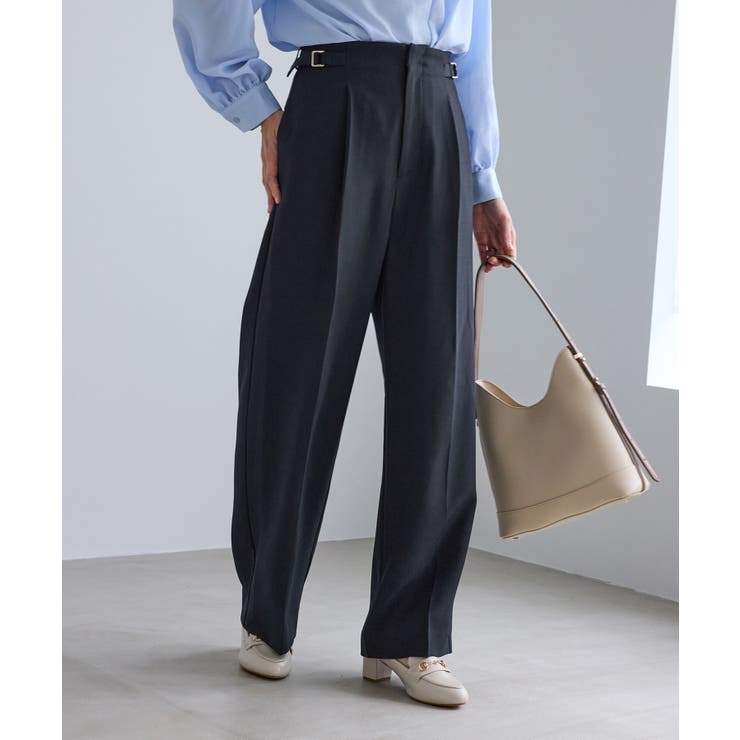 クリアツイルサイドベルトワイドパンツ セレモニー セットアップ対応 | ROPE' PICNIC | 詳細画像25 