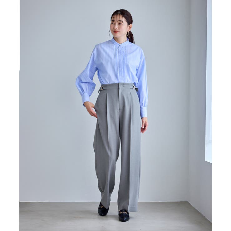 クリアツイルサイドベルトワイドパンツ セレモニー セットアップ対応 | ROPE' PICNIC | 詳細画像3 