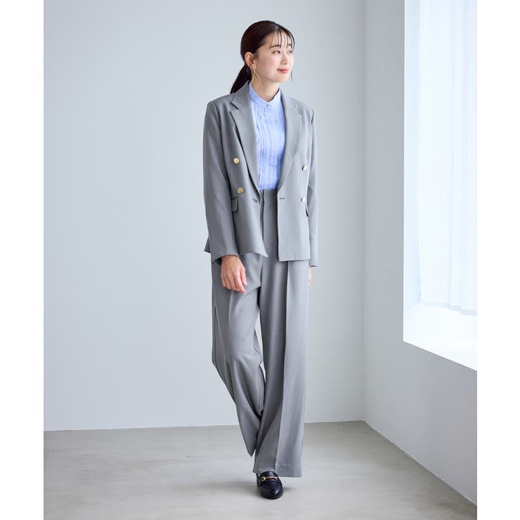 クリアツイルサイドベルトワイドパンツ セレモニー セットアップ対応 | ROPE' PICNIC | 詳細画像5 