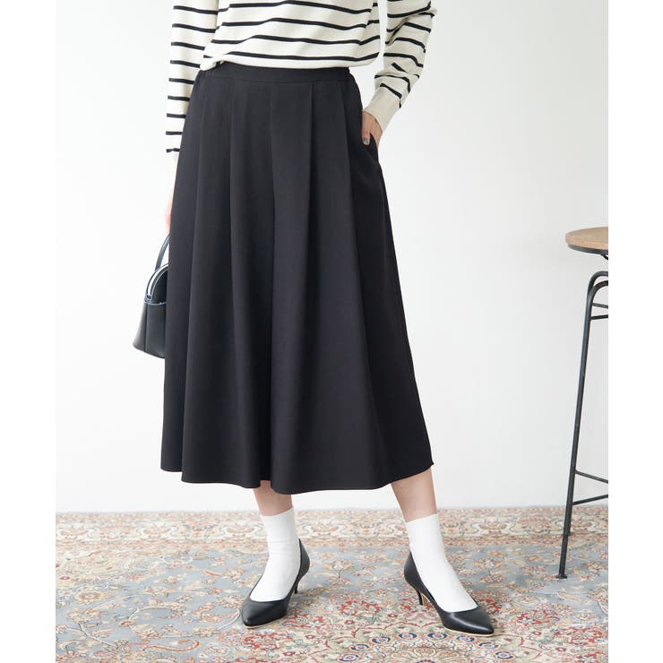 ブラック(01) | シワになりにくい・アンチピリング/きれいめイージースカーチョ | ROPE' PICNIC