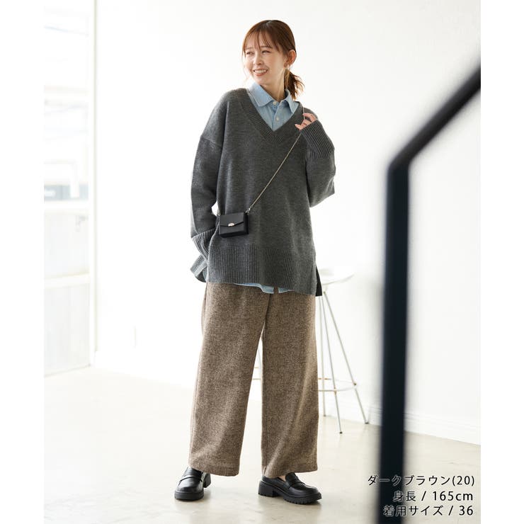3サイズ展開】きれいめイージーワイドパンツ ｜ ROPE' PICNIC